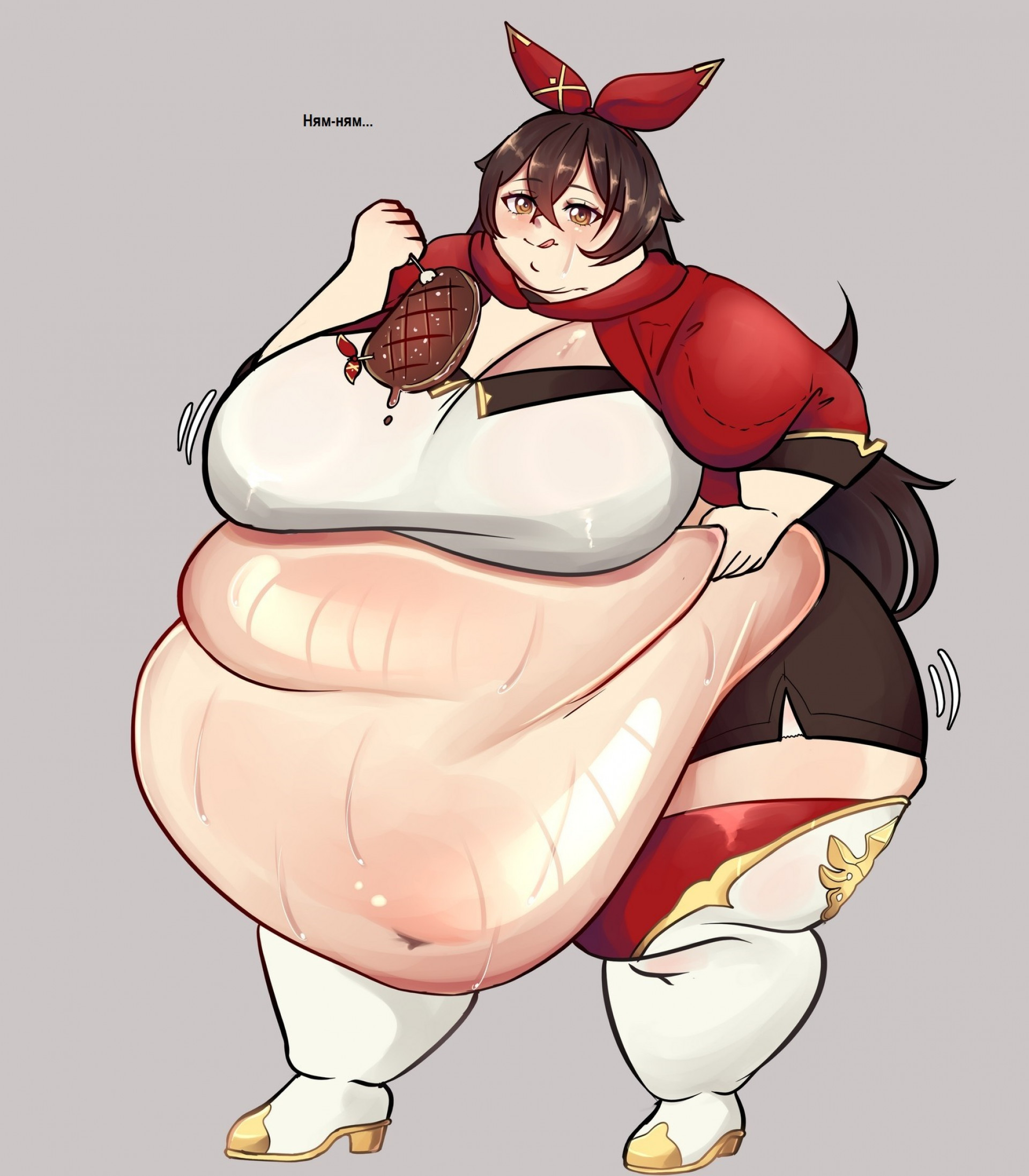 Амбер - мягкое тискательное пузо