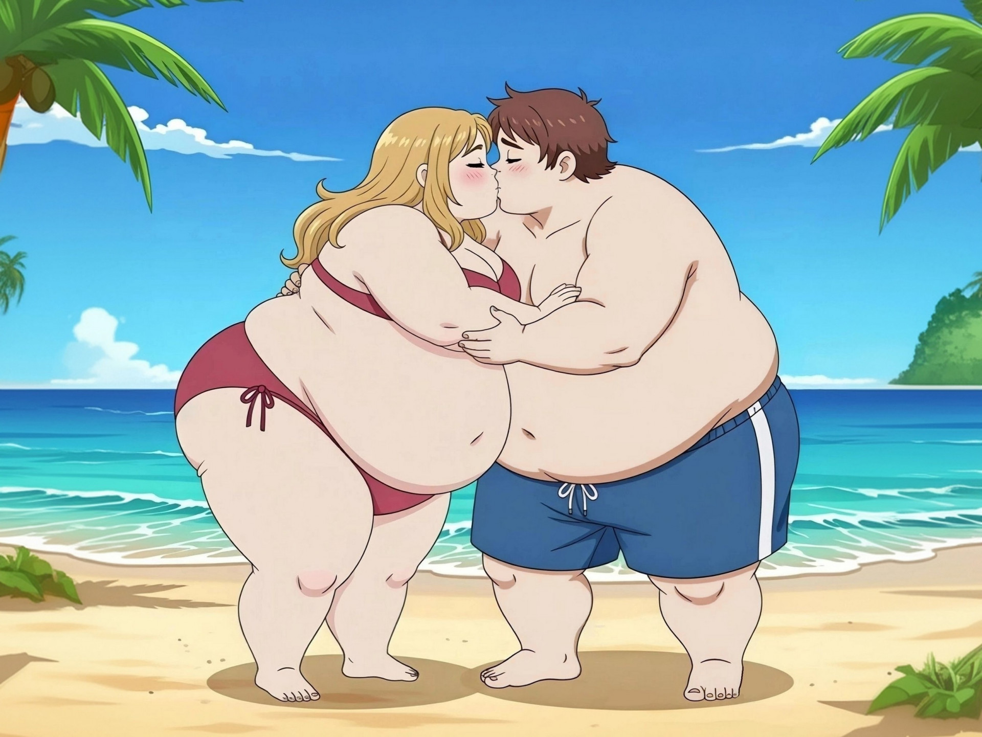 Поцелуй на пляже