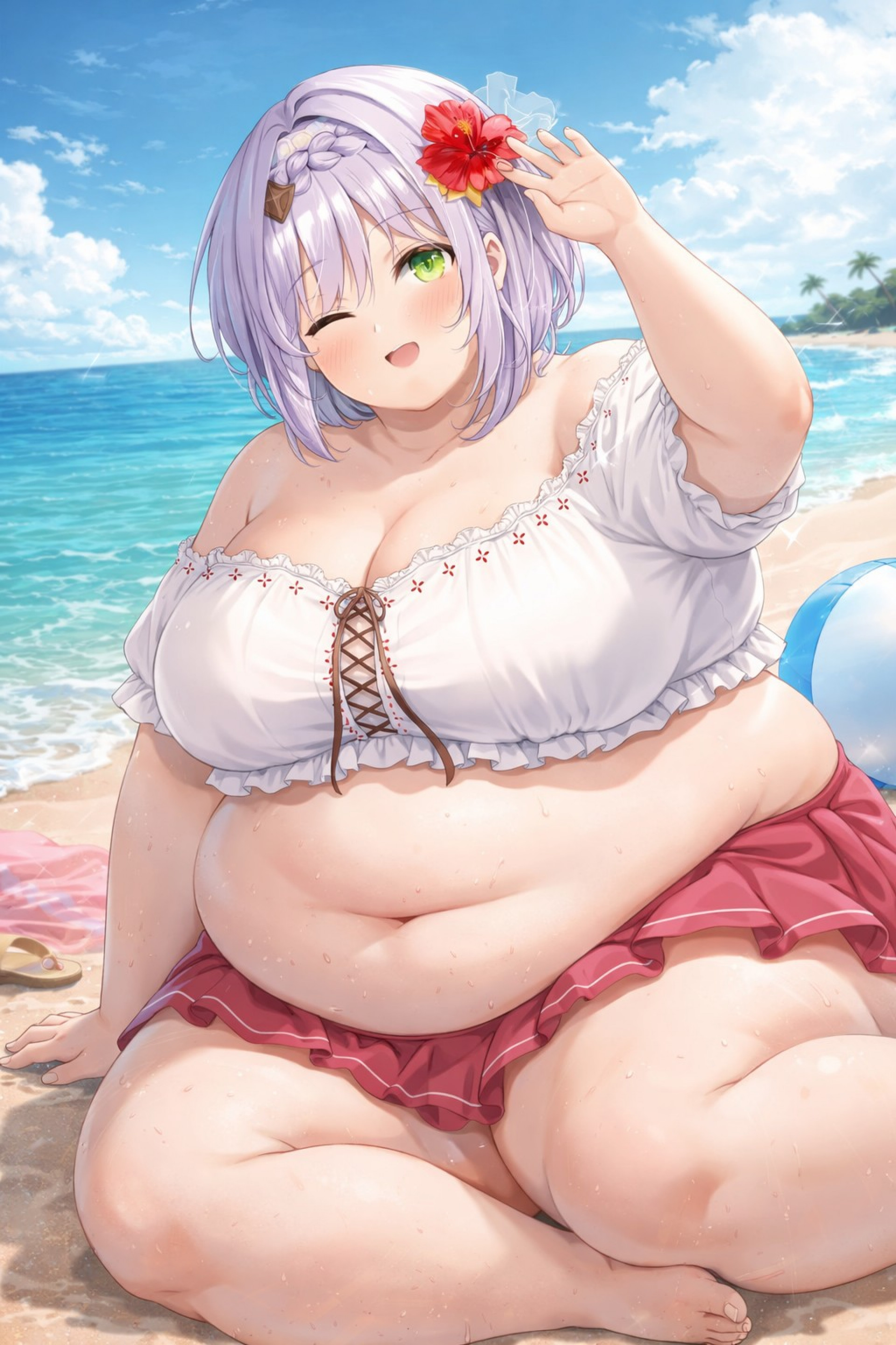 Ноэлль на пляже