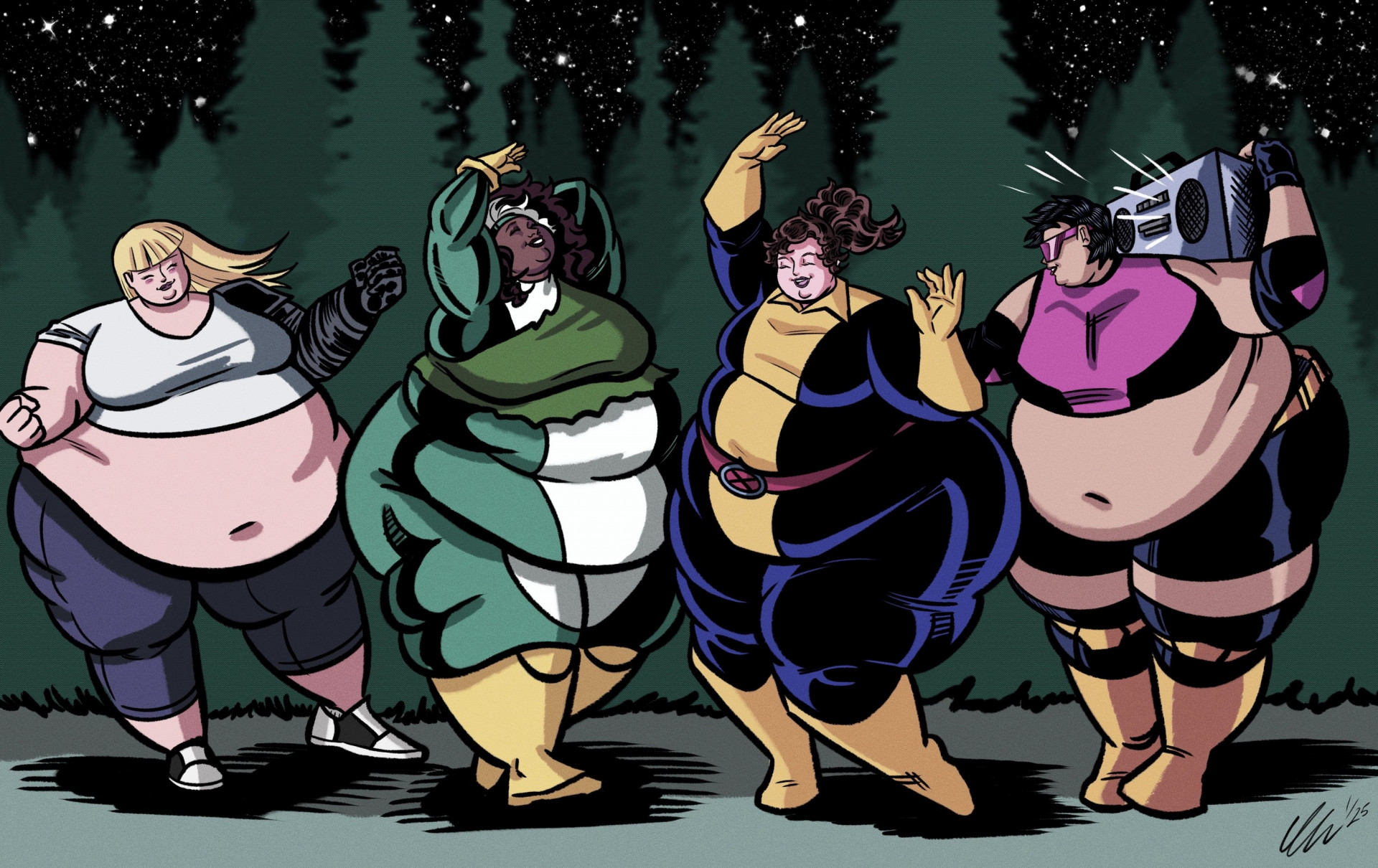 Магик, Шельма, Тенекошка и Джубили - три-икс-эль-танец