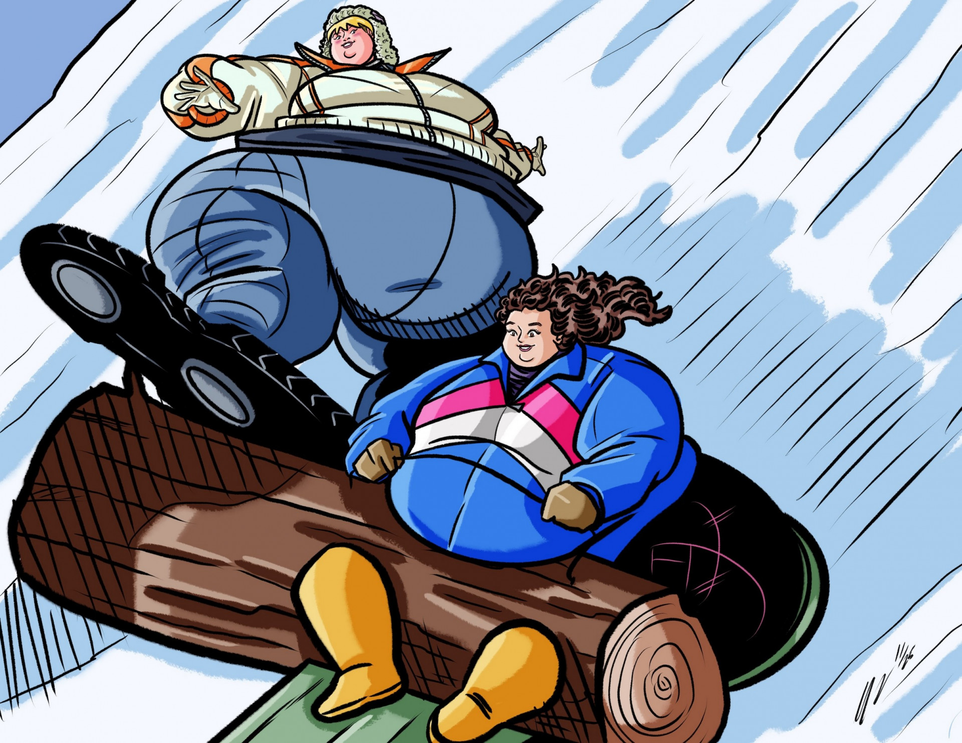 Магик и Тенекошка - слалом