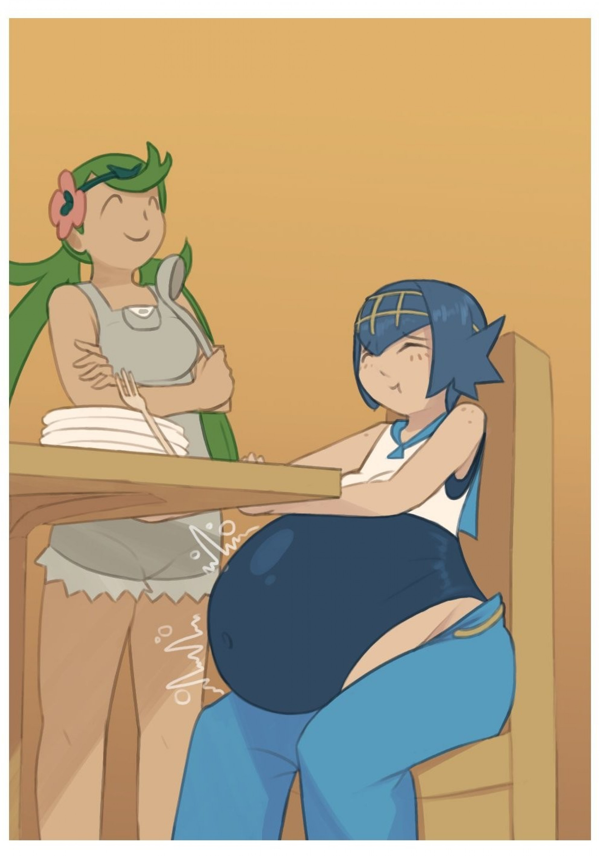 Маллоу и Лана в обжорных рядах