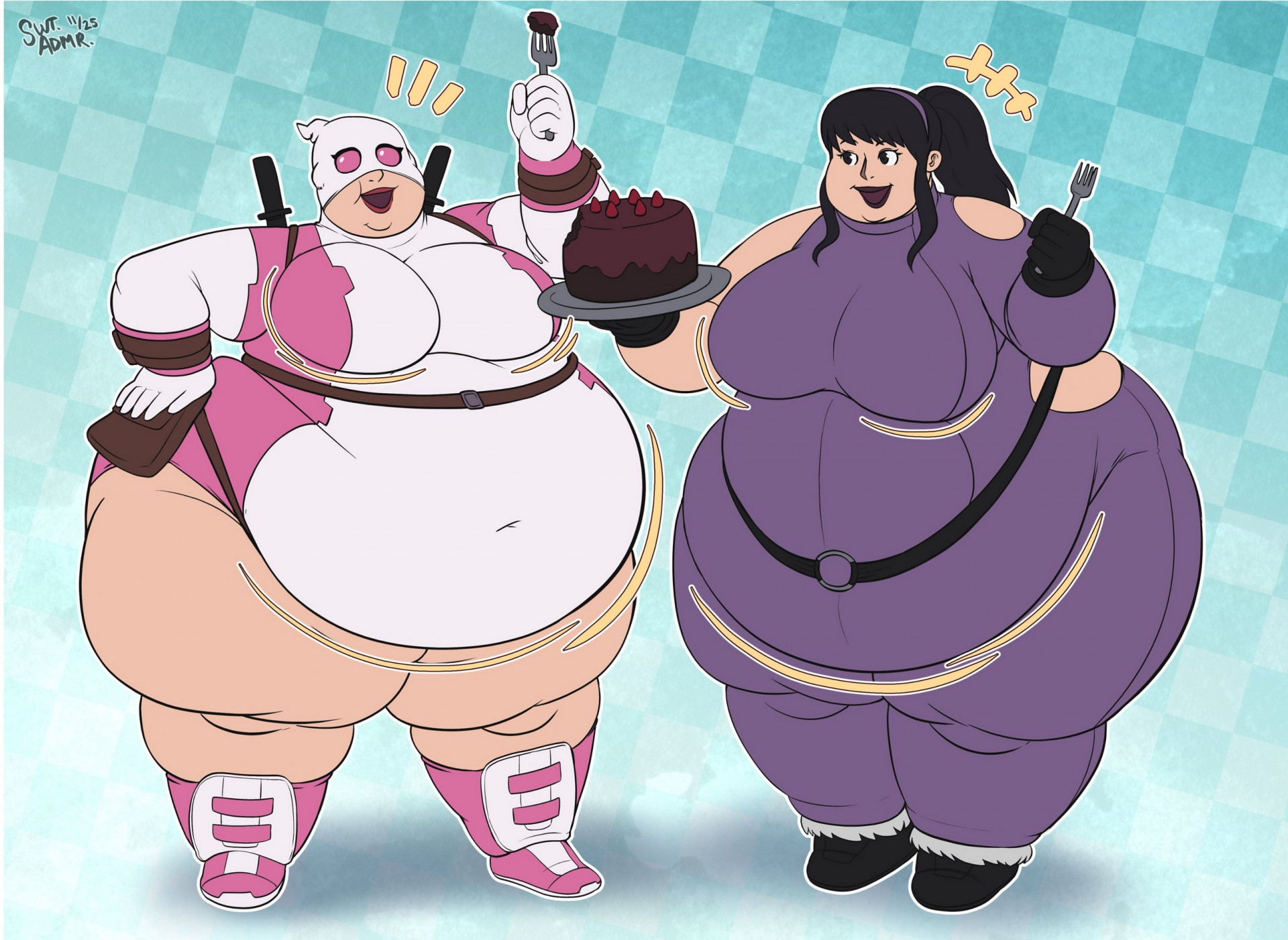 Гвенпул и Ястребоокая - тортик на двоих