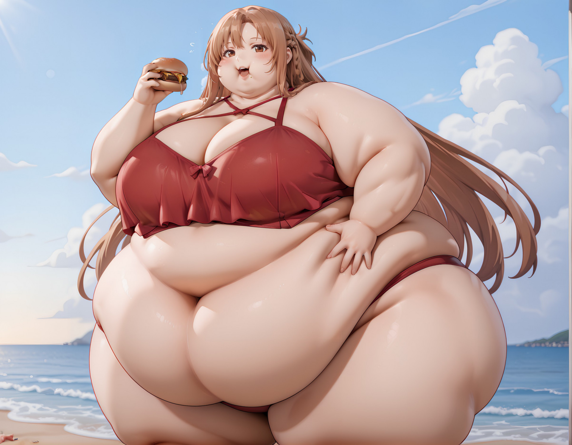 Асуна - пляж с бургером