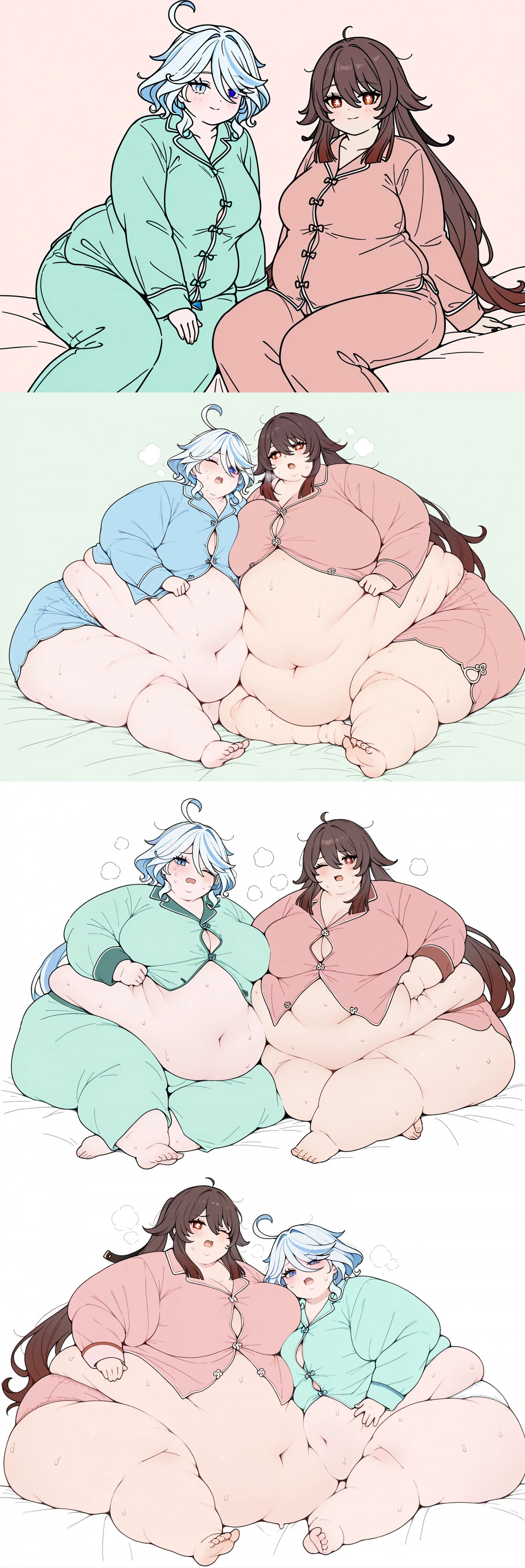 Фурина и Ху Тао - чуток поправимшись