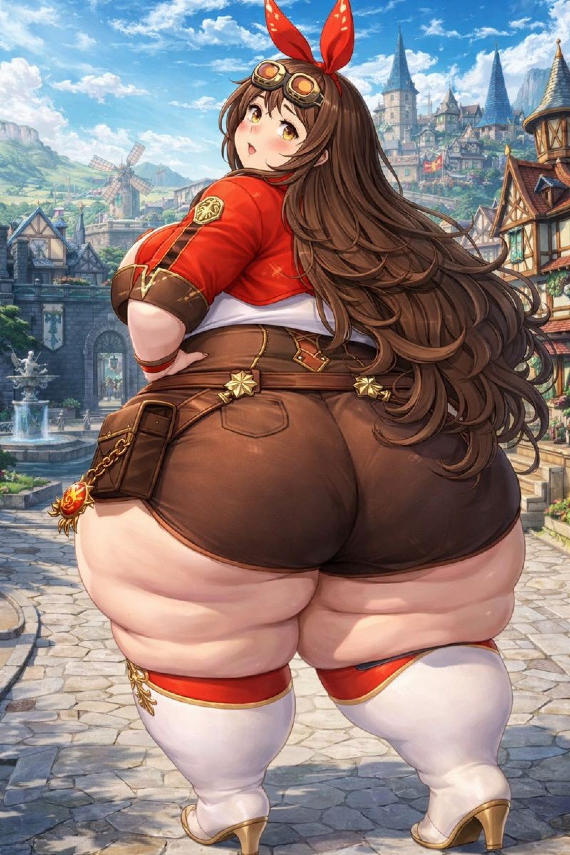 Амбер входит в город