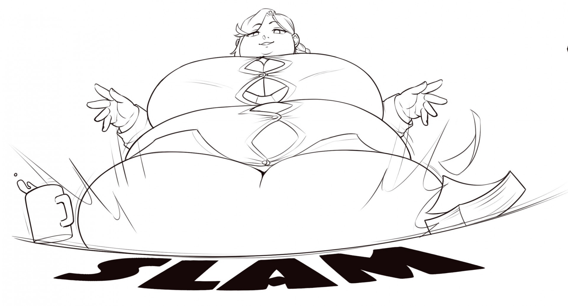 Ханна: пузом - шлеп!