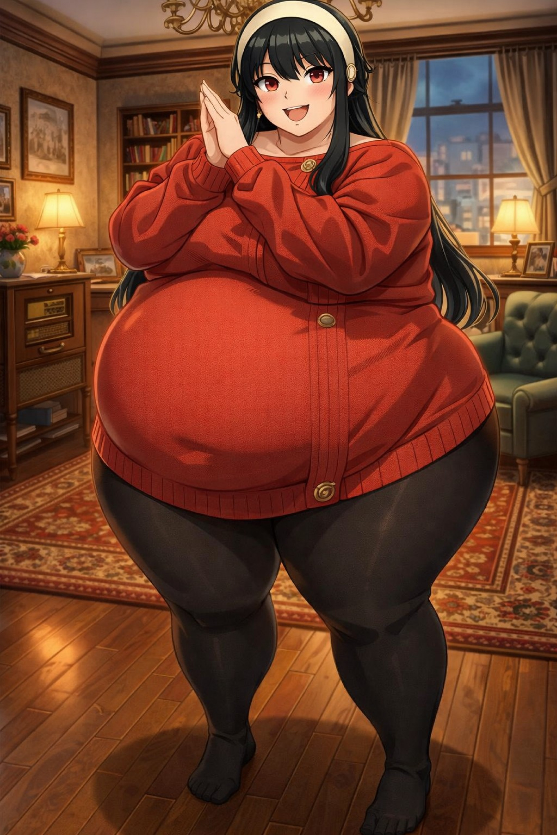 Облопавшаяся и довольная