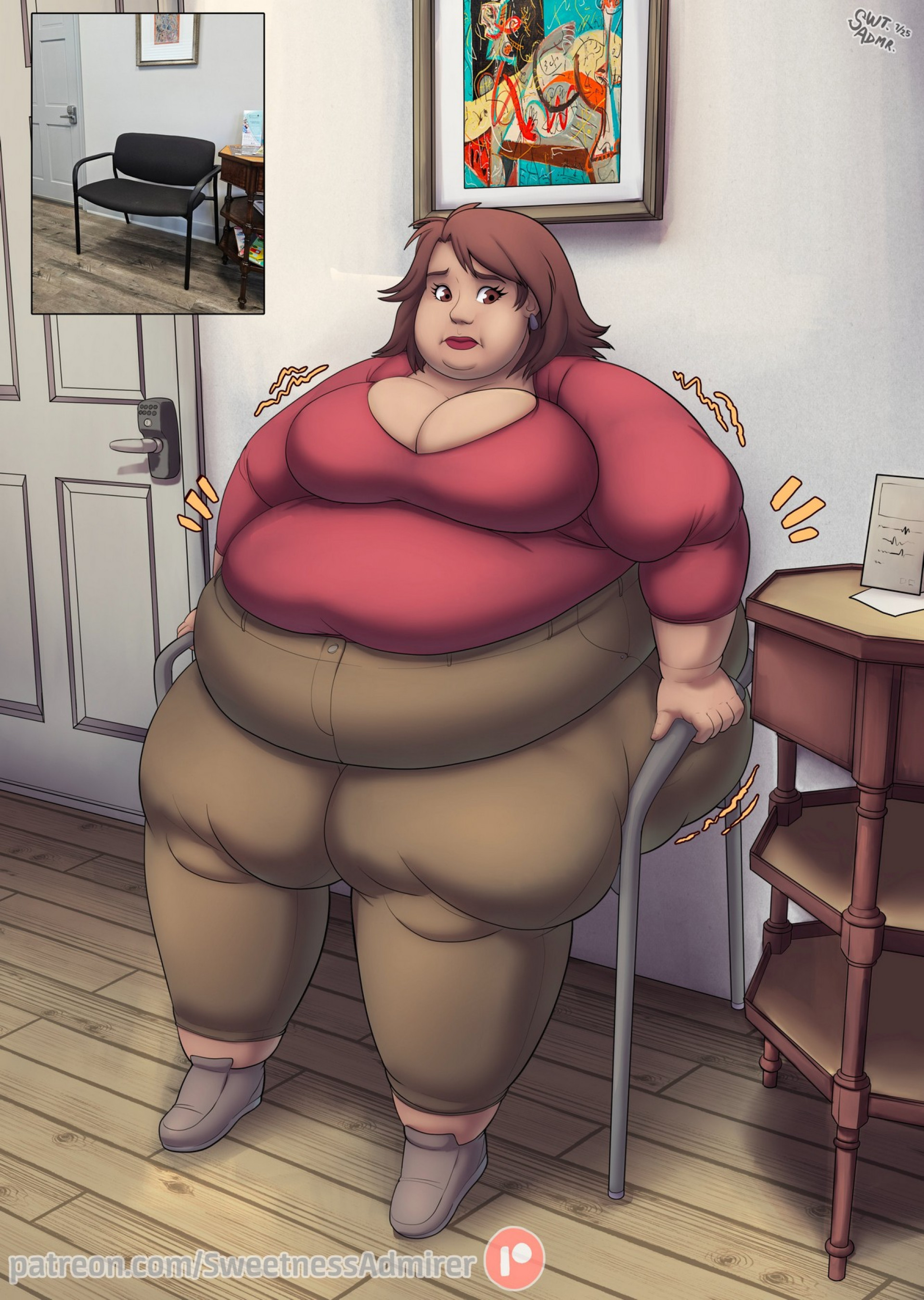 Джейми - застряла в широком стуле