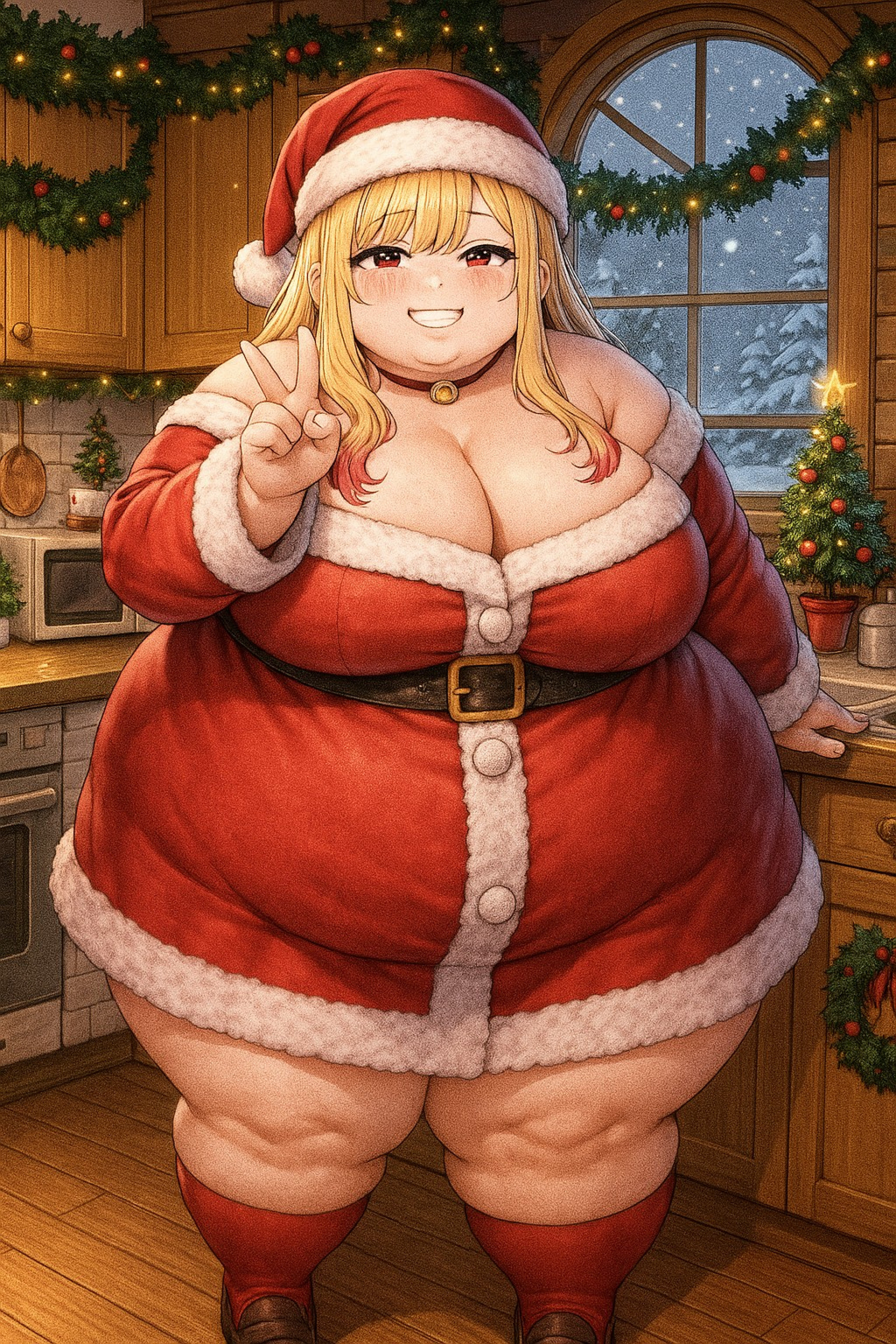 Марин - в костюме Санты