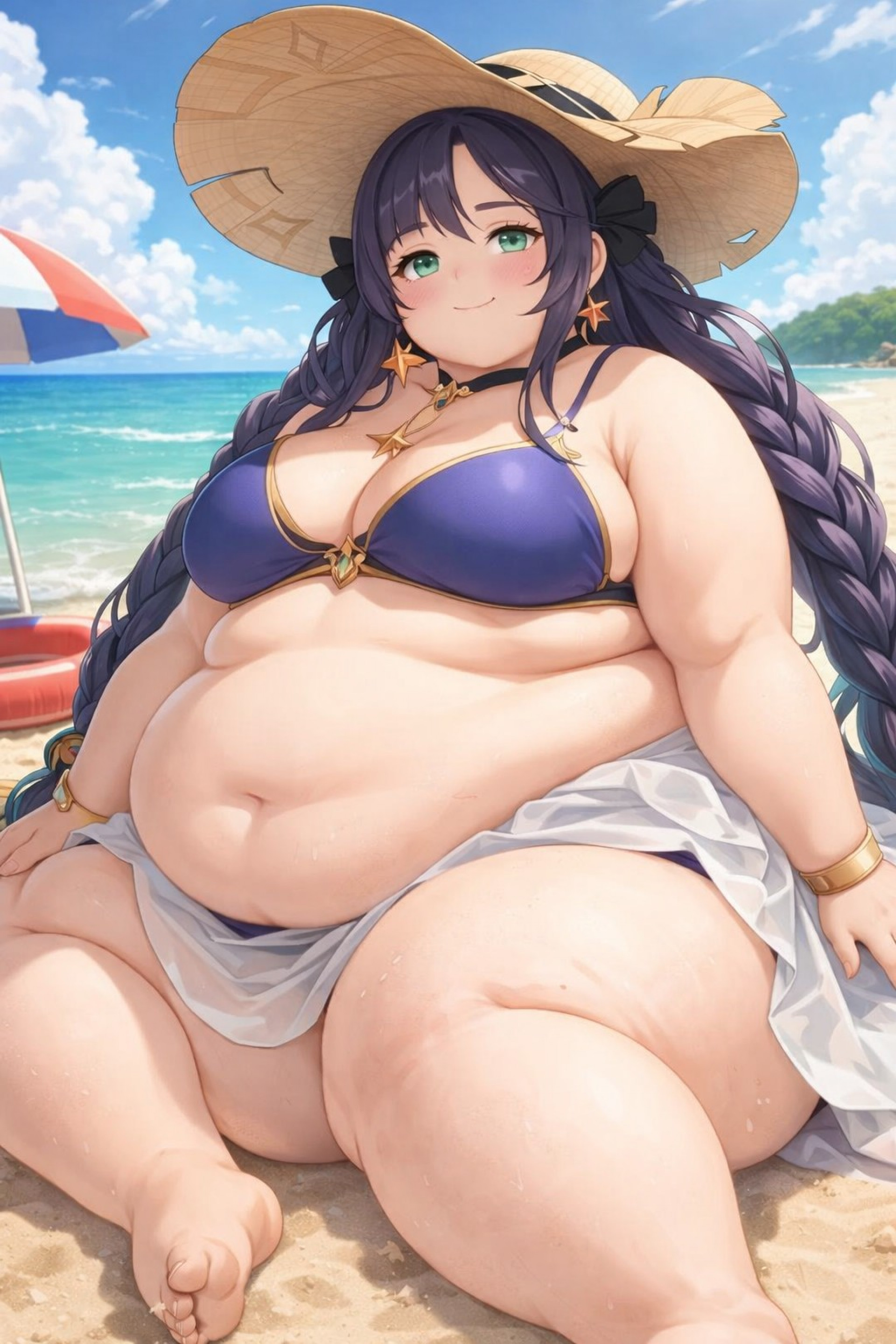 Мона на пляже