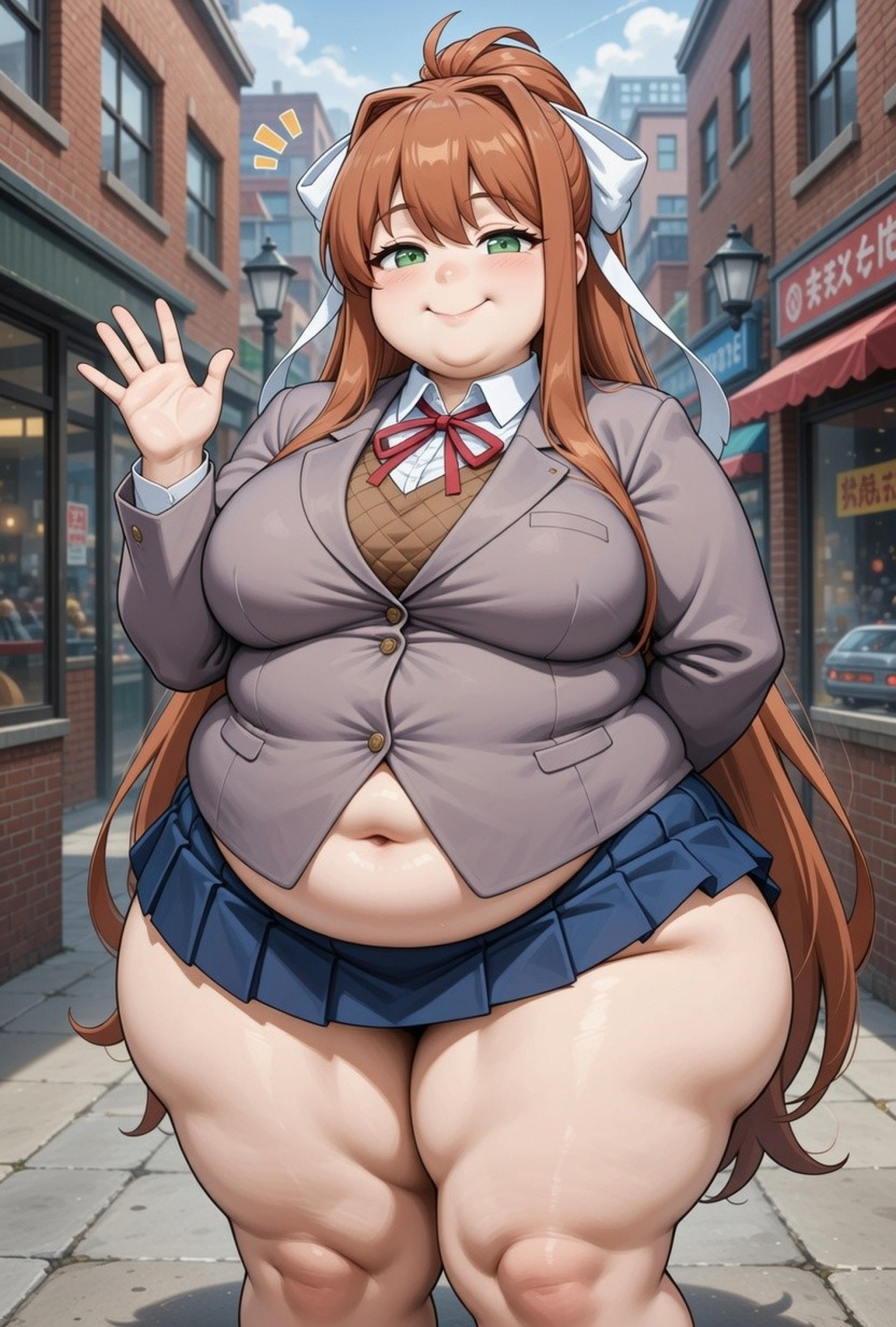 Моника на улице