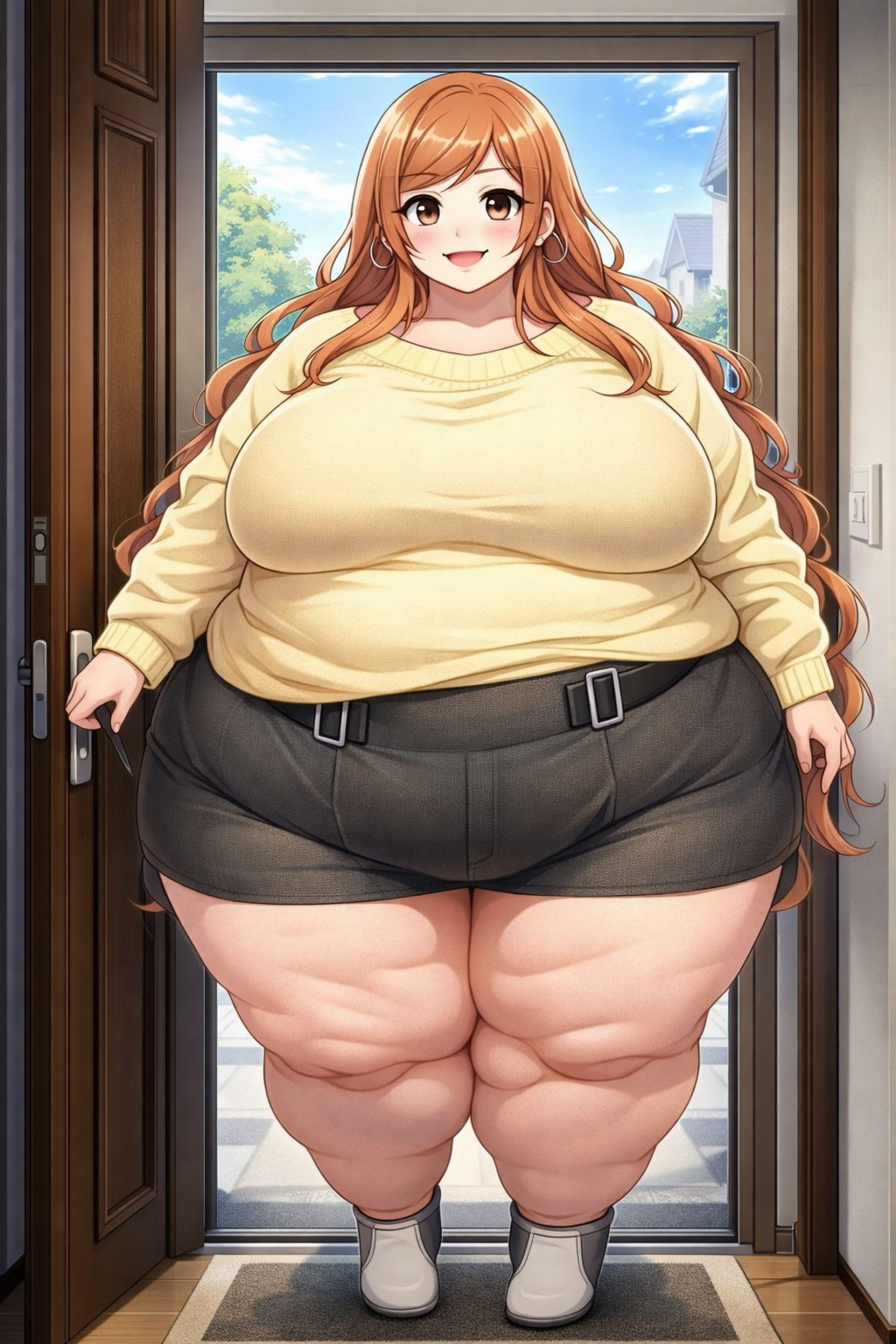 Эйко в дверном проеме