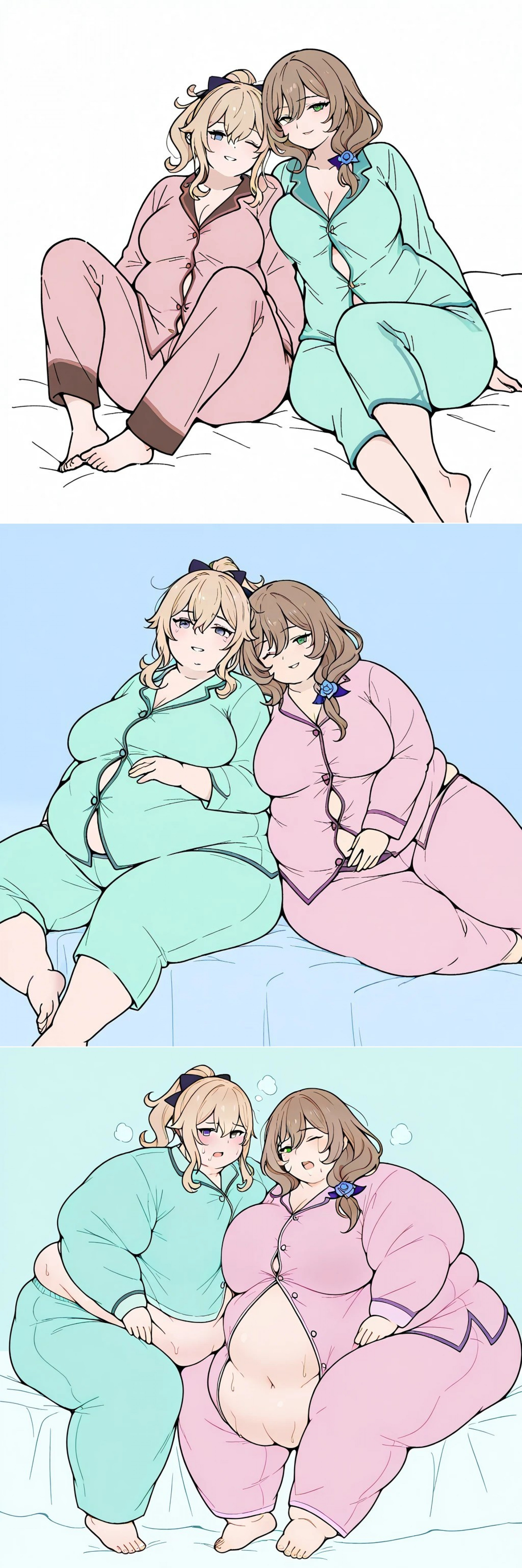 Джин и Лиза - пижамный прогресс