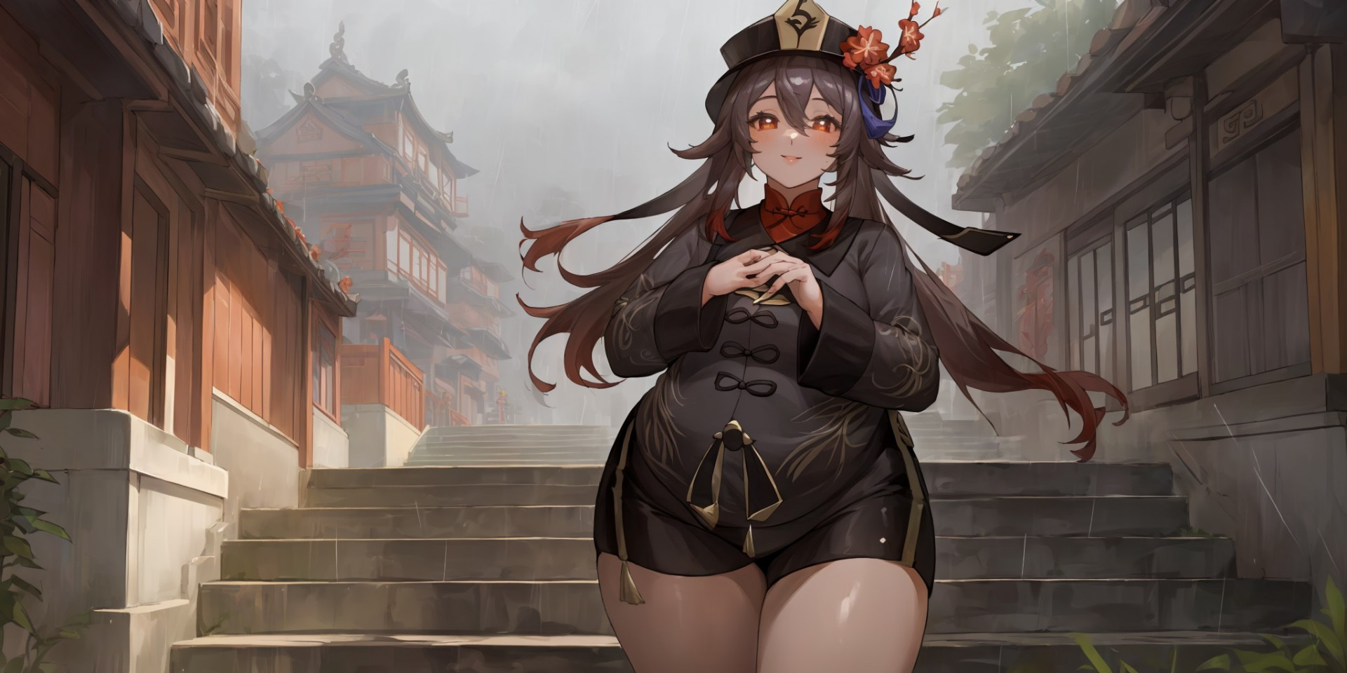 Ху Тао - пухляшка на храмовой улице