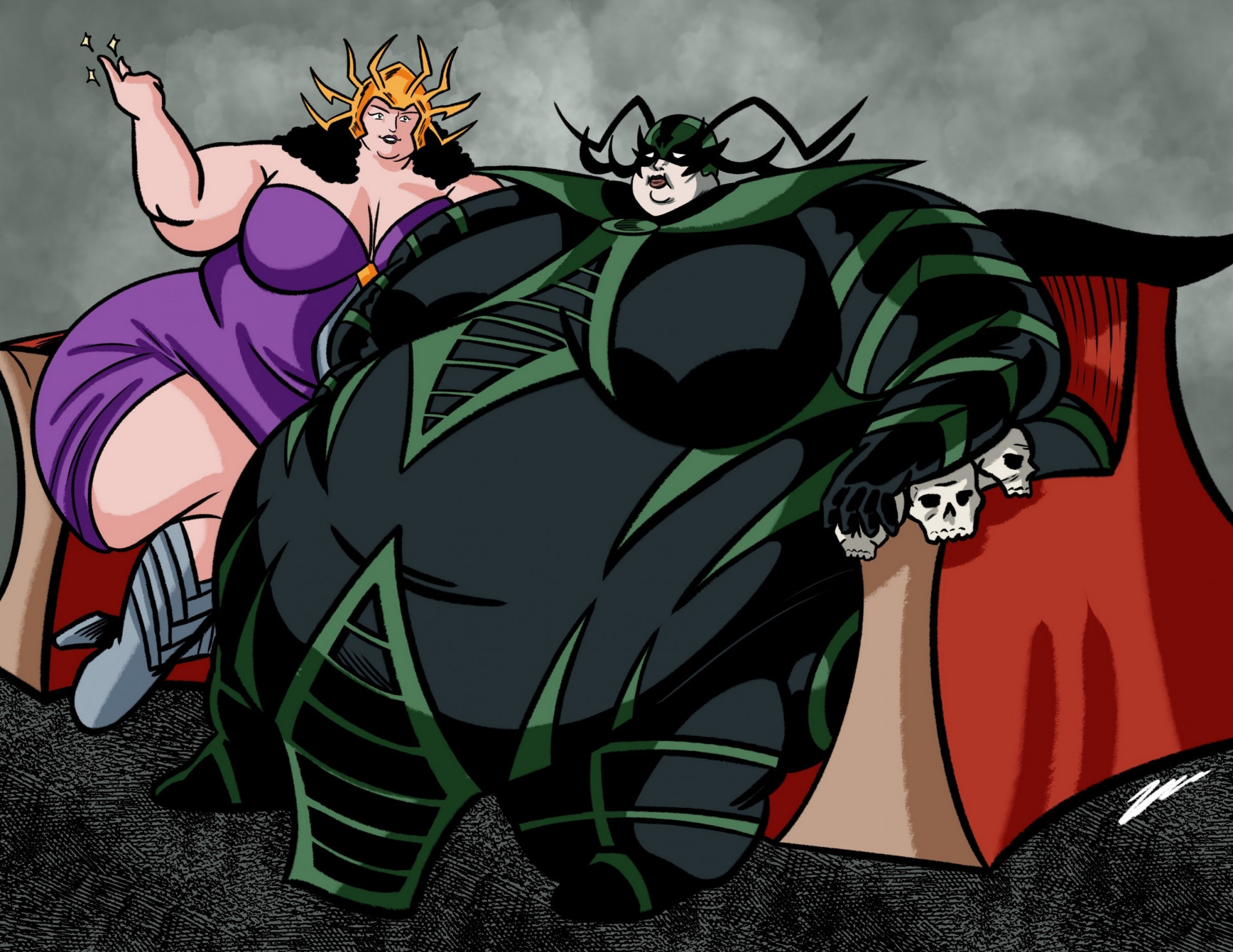 Карнилла и Хела - влезть в трон